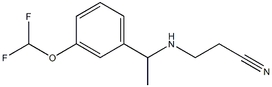 3-({1-[3-(difluoromethoxy)phenyl]ethyl}amino)propanenitrile 구조식 이미지