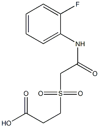 3-({2-[(2-fluorophenyl)amino]-2-oxoethyl}sulfonyl)propanoic acid 구조식 이미지