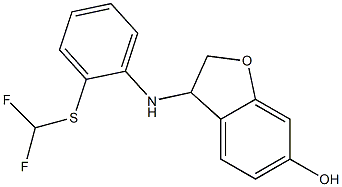 3-({2-[(difluoromethyl)sulfanyl]phenyl}amino)-2,3-dihydro-1-benzofuran-6-ol Structure