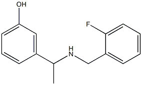 3-(1-{[(2-fluorophenyl)methyl]amino}ethyl)phenol 구조식 이미지