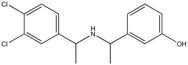 3-(1-{[1-(3,4-dichlorophenyl)ethyl]amino}ethyl)phenol 구조식 이미지