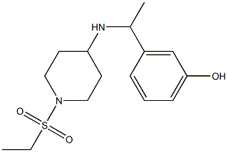 3-(1-{[1-(ethanesulfonyl)piperidin-4-yl]amino}ethyl)phenol Structure