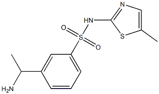 3-(1-aminoethyl)-N-(5-methyl-1,3-thiazol-2-yl)benzene-1-sulfonamide 구조식 이미지