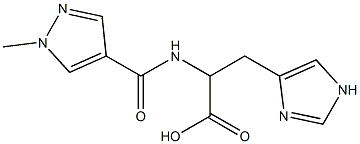 3-(1H-imidazol-4-yl)-2-[(1-methyl-1H-pyrazol-4-yl)formamido]propanoic acid 구조식 이미지