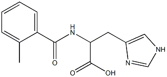 3-(1H-imidazol-4-yl)-2-[(2-methylbenzoyl)amino]propanoic acid 구조식 이미지