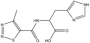 3-(1H-imidazol-4-yl)-2-[(4-methyl-1,2,3-thiadiazol-5-yl)formamido]propanoic acid 구조식 이미지