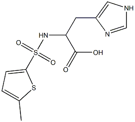 3-(1H-imidazol-4-yl)-2-[(5-methylthiophene-2-)sulfonamido]propanoic acid 구조식 이미지