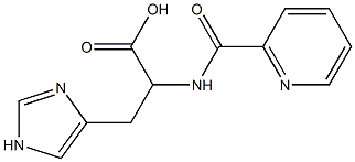 3-(1H-imidazol-4-yl)-2-[(pyridin-2-ylcarbonyl)amino]propanoic acid 구조식 이미지