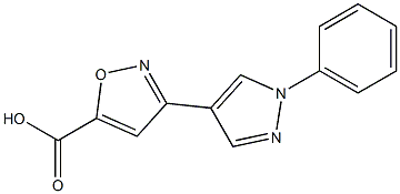 3-(1-phenyl-1H-pyrazol-4-yl)-1,2-oxazole-5-carboxylic acid Structure