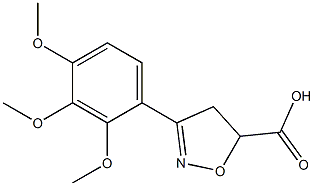 3-(2,3,4-trimethoxyphenyl)-4,5-dihydro-1,2-oxazole-5-carboxylic acid Structure