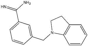 3-(2,3-dihydro-1H-indol-1-ylmethyl)benzenecarboximidamide 구조식 이미지