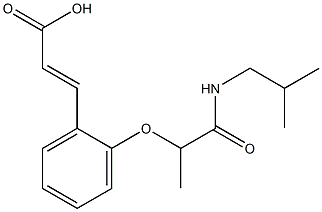 3-(2-{1-[(2-methylpropyl)carbamoyl]ethoxy}phenyl)prop-2-enoic acid 구조식 이미지