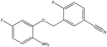 3-(2-amino-5-fluorophenoxymethyl)-4-fluorobenzonitrile 구조식 이미지