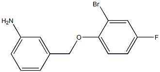 3-(2-bromo-4-fluorophenoxymethyl)aniline Structure