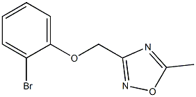 3-(2-bromophenoxymethyl)-5-methyl-1,2,4-oxadiazole 구조식 이미지