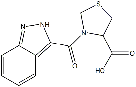 3-(2H-indazol-3-ylcarbonyl)-1,3-thiazolidine-4-carboxylic acid 구조식 이미지