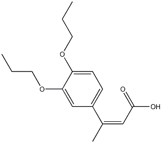 3-(3,4-dipropoxyphenyl)but-2-enoic acid Structure