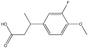 3-(3-fluoro-4-methoxyphenyl)butanoic acid 구조식 이미지
