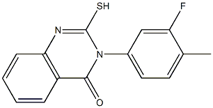 3-(3-fluoro-4-methylphenyl)-2-sulfanyl-3,4-dihydroquinazolin-4-one 구조식 이미지