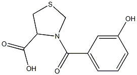 3-(3-hydroxybenzoyl)-1,3-thiazolidine-4-carboxylic acid Structure