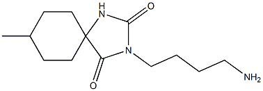 3-(4-aminobutyl)-8-methyl-1,3-diazaspiro[4.5]decane-2,4-dione Structure