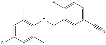 3-(4-chloro-2,6-dimethylphenoxymethyl)-4-fluorobenzonitrile Structure