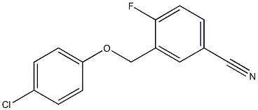 3-(4-chlorophenoxymethyl)-4-fluorobenzonitrile Structure