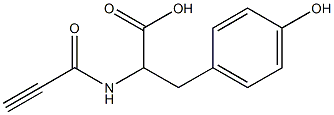 3-(4-hydroxyphenyl)-2-(propioloylamino)propanoic acid 구조식 이미지