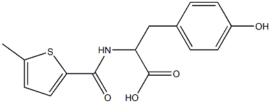 3-(4-hydroxyphenyl)-2-[(5-methylthiophen-2-yl)formamido]propanoic acid 구조식 이미지