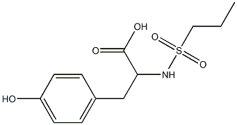 3-(4-hydroxyphenyl)-2-[(propylsulfonyl)amino]propanoic acid 구조식 이미지