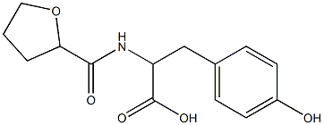 3-(4-hydroxyphenyl)-2-[(tetrahydrofuran-2-ylcarbonyl)amino]propanoic acid 구조식 이미지