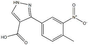 3-(4-methyl-3-nitrophenyl)-1H-pyrazole-4-carboxylic acid Structure