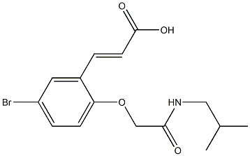 3-(5-bromo-2-{[(2-methylpropyl)carbamoyl]methoxy}phenyl)prop-2-enoic acid Structure