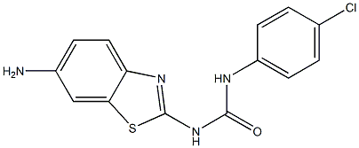 3-(6-amino-1,3-benzothiazol-2-yl)-1-(4-chlorophenyl)urea 구조식 이미지