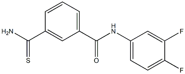 3-(aminocarbonothioyl)-N-(3,4-difluorophenyl)benzamide 구조식 이미지