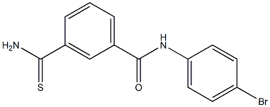 3-(aminocarbonothioyl)-N-(4-bromophenyl)benzamide 구조식 이미지