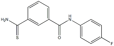 3-(aminocarbonothioyl)-N-(4-fluorophenyl)benzamide 구조식 이미지