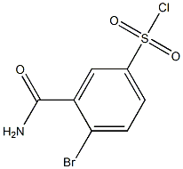 3-(aminocarbonyl)-4-bromobenzenesulfonyl chloride 구조식 이미지