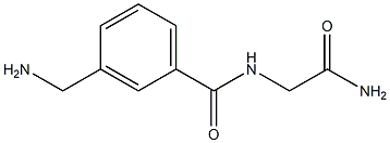 3-(aminomethyl)-N-(2-amino-2-oxoethyl)benzamide 구조식 이미지