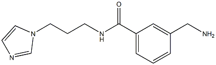 3-(aminomethyl)-N-[3-(1H-imidazol-1-yl)propyl]benzamide 구조식 이미지