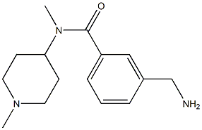 3-(aminomethyl)-N-methyl-N-(1-methylpiperidin-4-yl)benzamide Structure