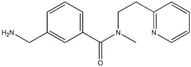 3-(aminomethyl)-N-methyl-N-[2-(pyridin-2-yl)ethyl]benzamide 구조식 이미지