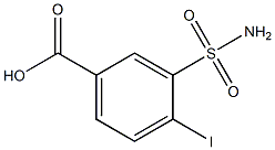 3-(aminosulfonyl)-4-iodobenzoic acid 구조식 이미지