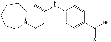 3-(azepan-1-yl)-N-(4-carbamothioylphenyl)propanamide Structure