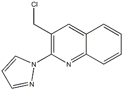 3-(chloromethyl)-2-(1H-pyrazol-1-yl)quinoline Structure