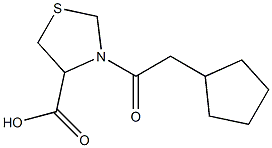 3-(cyclopentylacetyl)-1,3-thiazolidine-4-carboxylic acid Structure