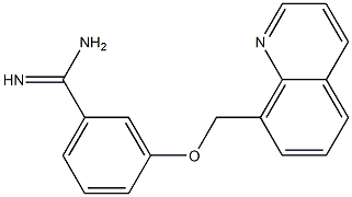 3-(quinolin-8-ylmethoxy)benzene-1-carboximidamide 구조식 이미지