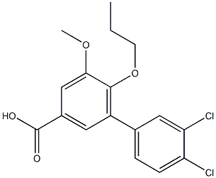 3',4'-dichloro-5-methoxy-6-propoxy-1,1'-biphenyl-3-carboxylic acid 구조식 이미지