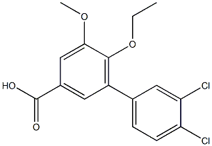 3',4'-dichloro-6-ethoxy-5-methoxy-1,1'-biphenyl-3-carboxylic acid 구조식 이미지