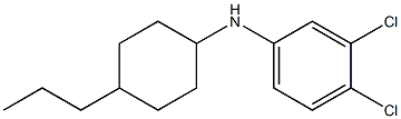 3,4-dichloro-N-(4-propylcyclohexyl)aniline 구조식 이미지